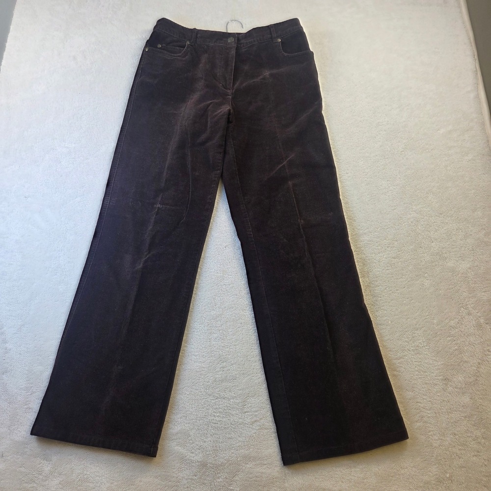 Unbranded Dark Brown Corduroy Straight Leg Pants Mens 32x30 Fine Wale Trousers